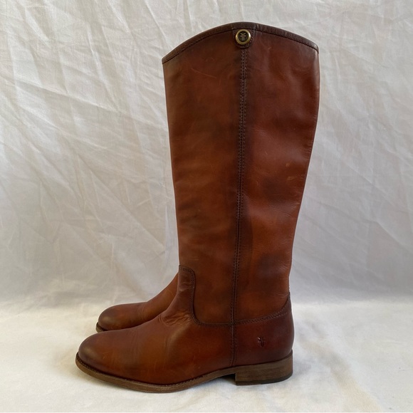 Frye Melissa 2-Button Cognac Leather Boot - Picture 5 of 12